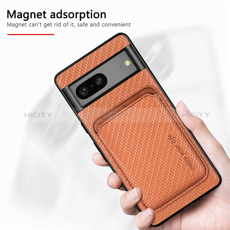 Coque Ultra Fine Silicone Souple Housse Etui avec Aimante Magnetique S01D pour Google Pixel 7 5G Plus