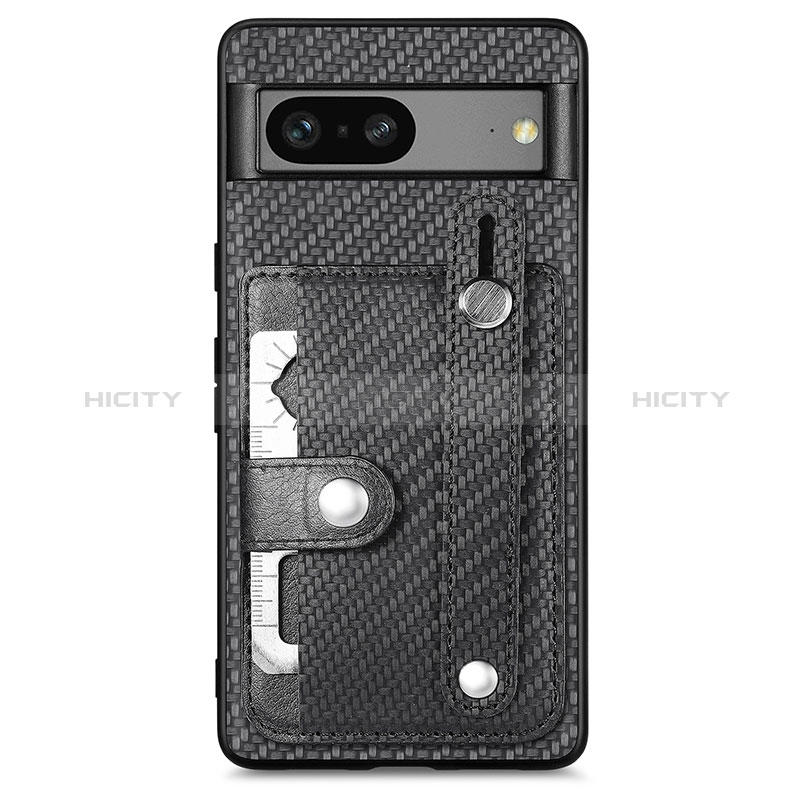 Coque Ultra Fine Silicone Souple Housse Etui avec Aimante Magnetique S01D pour Google Pixel 7a 5G Noir Plus