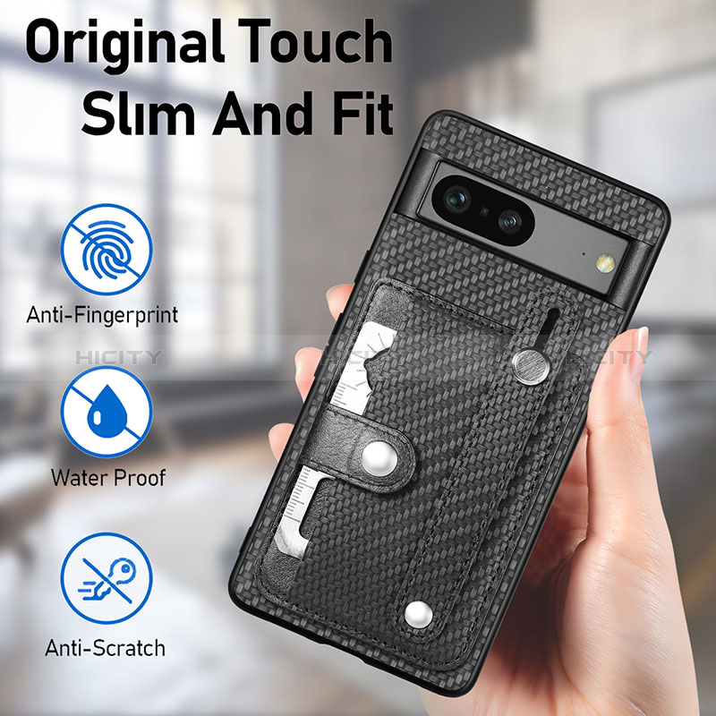 Coque Ultra Fine Silicone Souple Housse Etui avec Aimante Magnetique S01D pour Google Pixel 7a 5G Plus