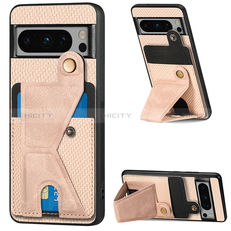 Coque Ultra Fine Silicone Souple Housse Etui avec Aimante Magnetique S01D pour Google Pixel 8 Pro 5G Or Plus