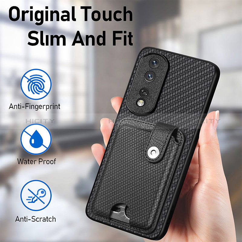 Coque Ultra Fine Silicone Souple Housse Etui avec Aimante Magnetique S01D pour Huawei Honor 80 Pro Flat 5G Plus