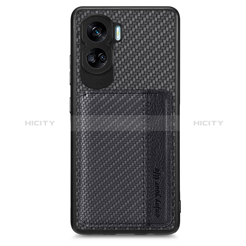 Coque Ultra Fine Silicone Souple Housse Etui avec Aimante Magnetique S01D pour Huawei Honor 90 Lite 5G Noir Plus