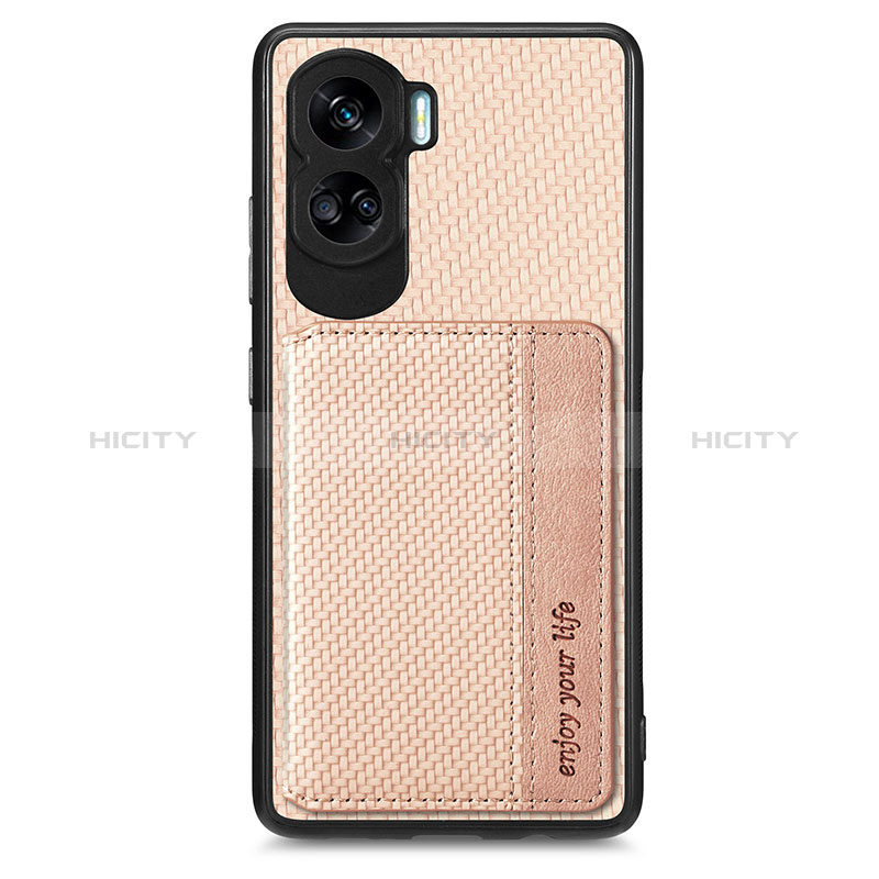 Coque Ultra Fine Silicone Souple Housse Etui avec Aimante Magnetique S01D pour Huawei Honor 90 Lite 5G Or Plus