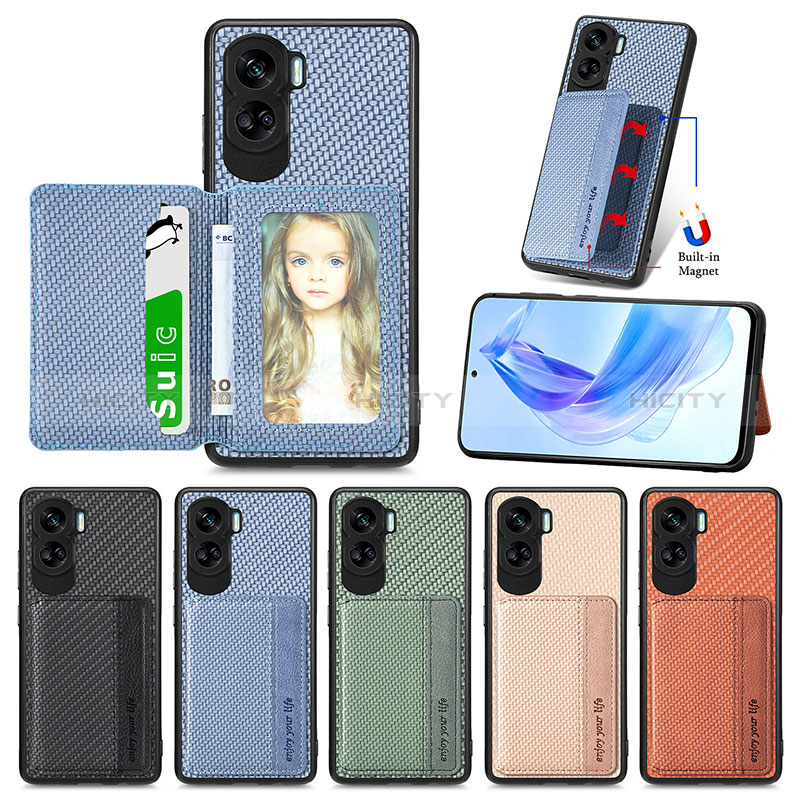 Coque Ultra Fine Silicone Souple Housse Etui avec Aimante Magnetique S01D pour Huawei Honor 90 Lite 5G Plus