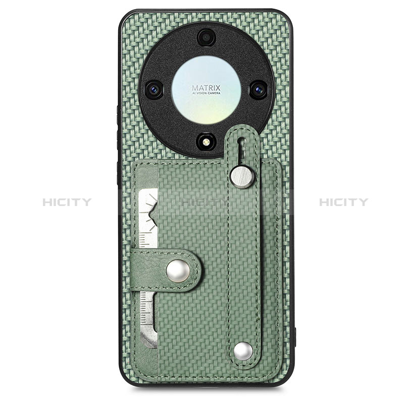 Coque Ultra Fine Silicone Souple Housse Etui avec Aimante Magnetique S01D pour Huawei Honor Magic5 Lite 5G Vert Plus