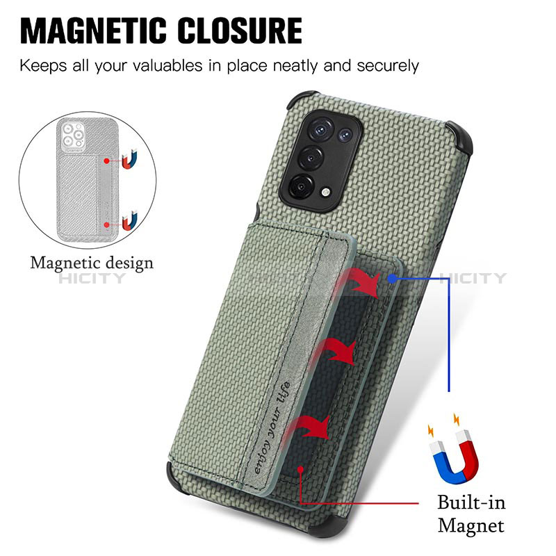 Coque Ultra Fine Silicone Souple Housse Etui avec Aimante Magnetique S01D pour Oppo A54 5G Plus