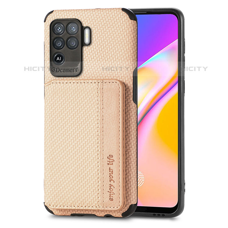 Coque Ultra Fine Silicone Souple Housse Etui avec Aimante Magnetique S01D pour Oppo A94 4G Or Plus