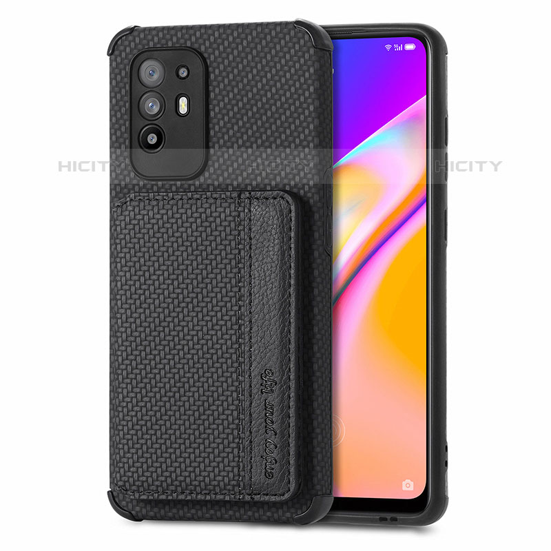 Coque Ultra Fine Silicone Souple Housse Etui avec Aimante Magnetique S01D pour Oppo A94 5G Noir Plus