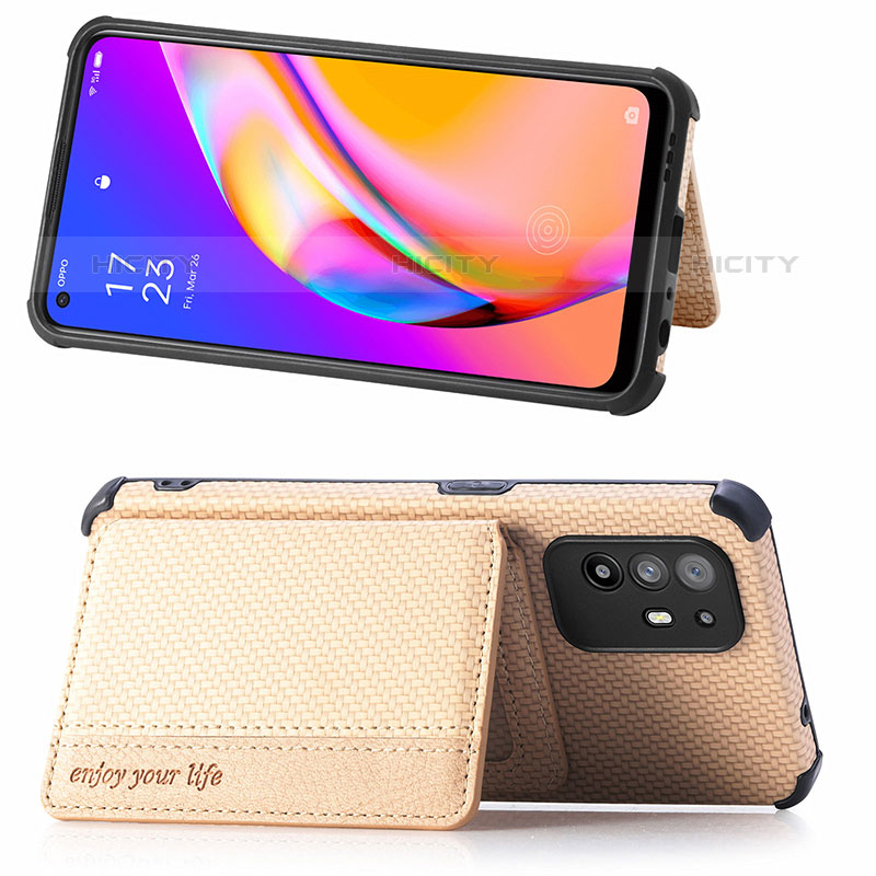 Coque Ultra Fine Silicone Souple Housse Etui avec Aimante Magnetique S01D pour Oppo A94 5G Plus