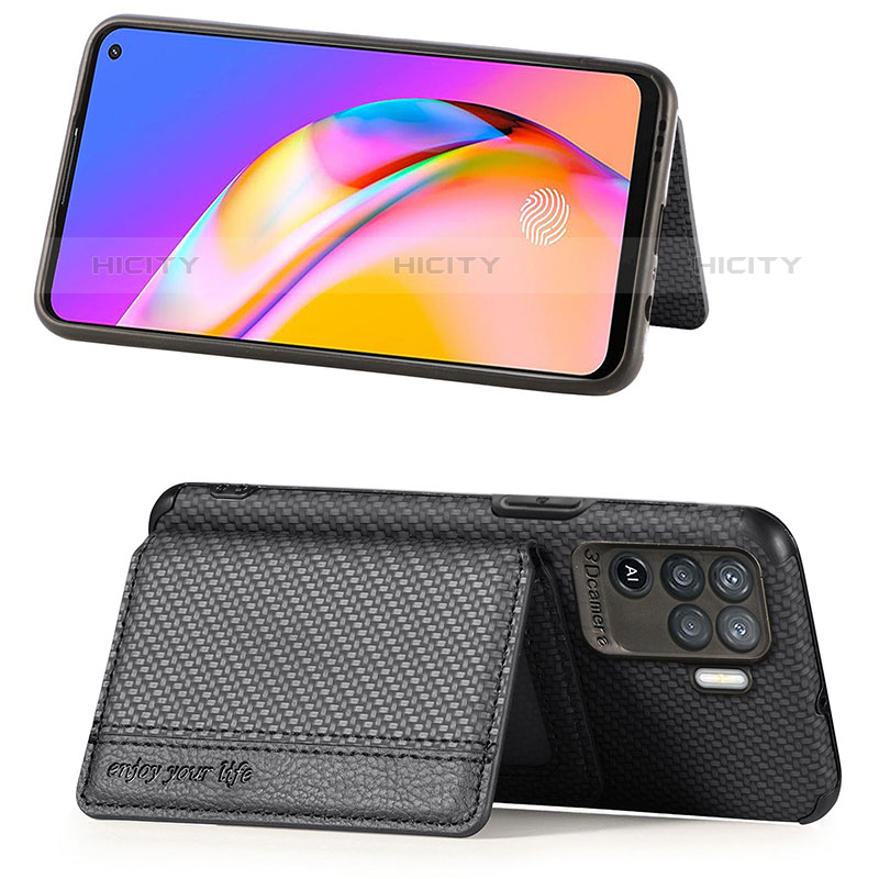 Coque Ultra Fine Silicone Souple Housse Etui avec Aimante Magnetique S01D pour Oppo F19 Pro Plus