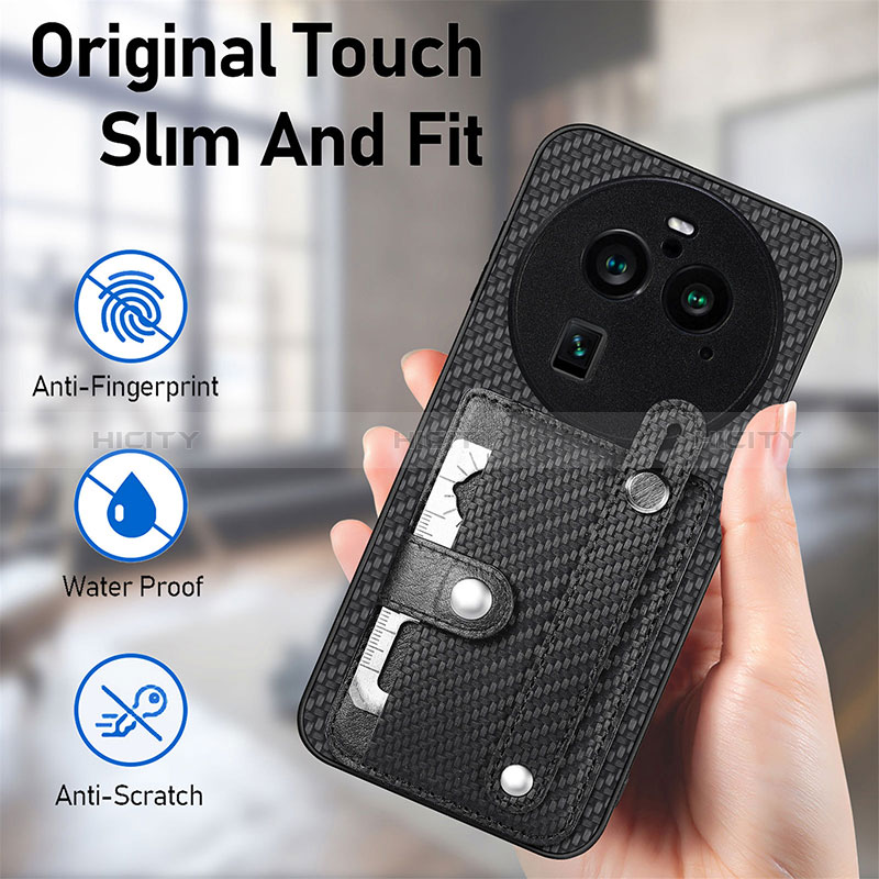 Coque Ultra Fine Silicone Souple Housse Etui avec Aimante Magnetique S01D pour Oppo Find X6 5G Plus