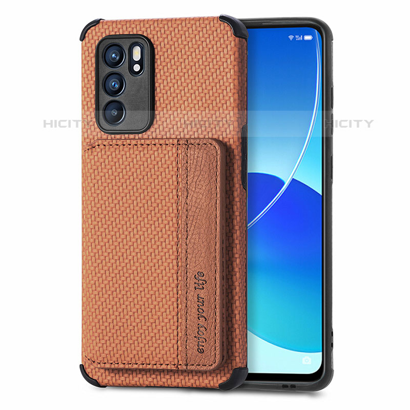 Coque Ultra Fine Silicone Souple Housse Etui avec Aimante Magnetique S01D pour Oppo Reno6 5G Plus