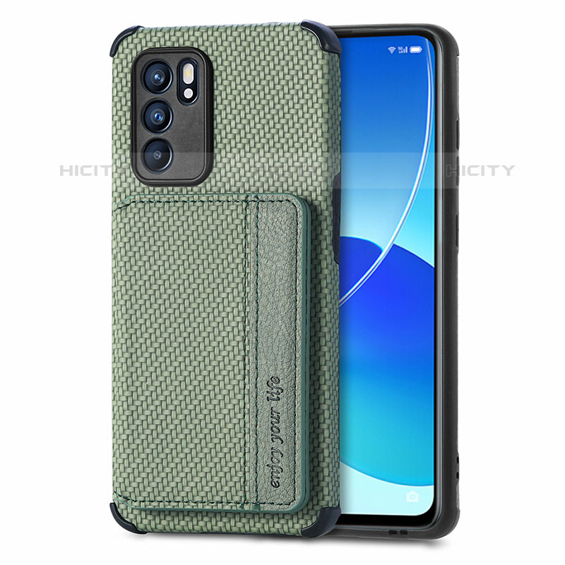 Coque Ultra Fine Silicone Souple Housse Etui avec Aimante Magnetique S01D pour Oppo Reno6 5G Plus