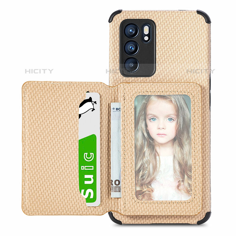 Coque Ultra Fine Silicone Souple Housse Etui avec Aimante Magnetique S01D pour Oppo Reno6 5G Plus