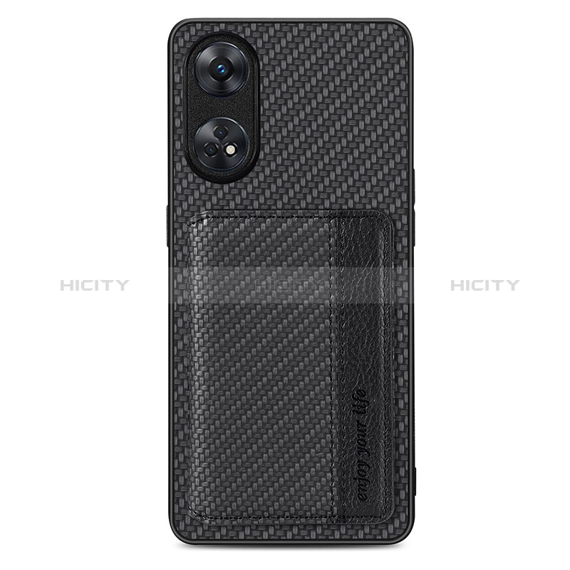 Coque Ultra Fine Silicone Souple Housse Etui avec Aimante Magnetique S01D pour Oppo Reno8 T 4G Noir Plus