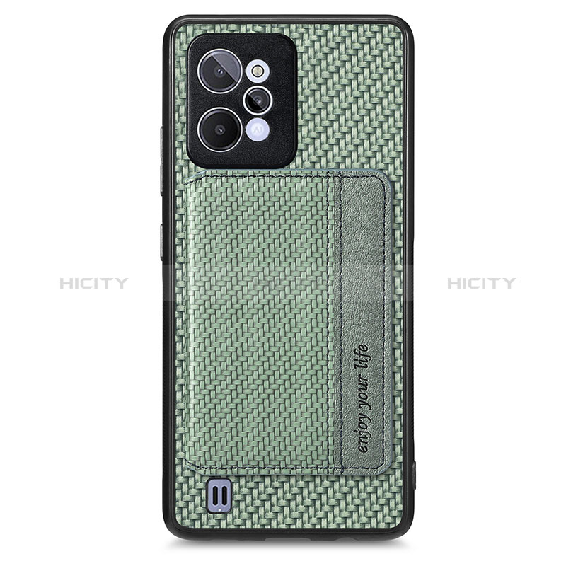 Coque Ultra Fine Silicone Souple Housse Etui avec Aimante Magnetique S01D pour Realme C31 Vert Plus