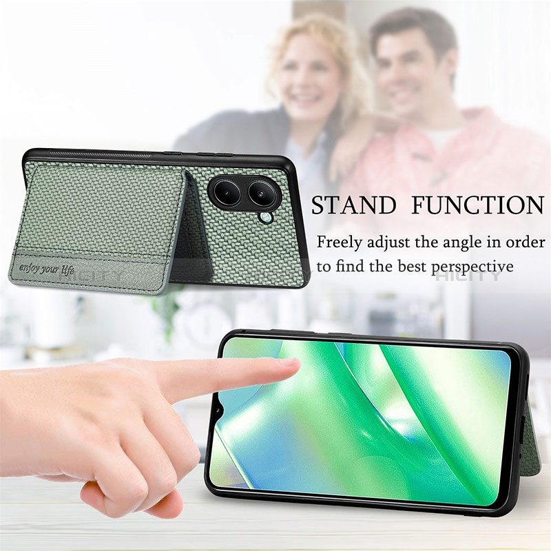 Coque Ultra Fine Silicone Souple Housse Etui avec Aimante Magnetique S01D pour Realme C33 (2023) Plus