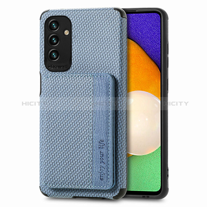 Coque Ultra Fine Silicone Souple Housse Etui avec Aimante Magnetique S01D pour Samsung Galaxy A04s Bleu Plus