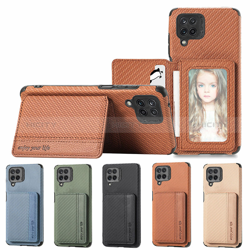 Coque Ultra Fine Silicone Souple Housse Etui avec Aimante Magnetique S01D pour Samsung Galaxy A12 Plus