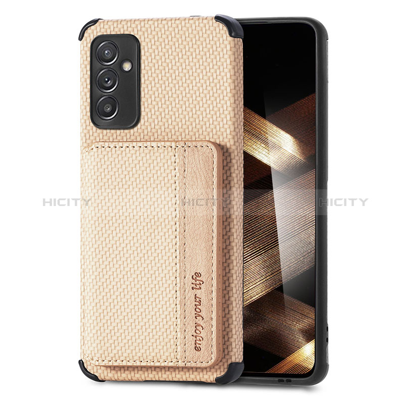 Coque Ultra Fine Silicone Souple Housse Etui avec Aimante Magnetique S01D pour Samsung Galaxy A15 4G Or Plus