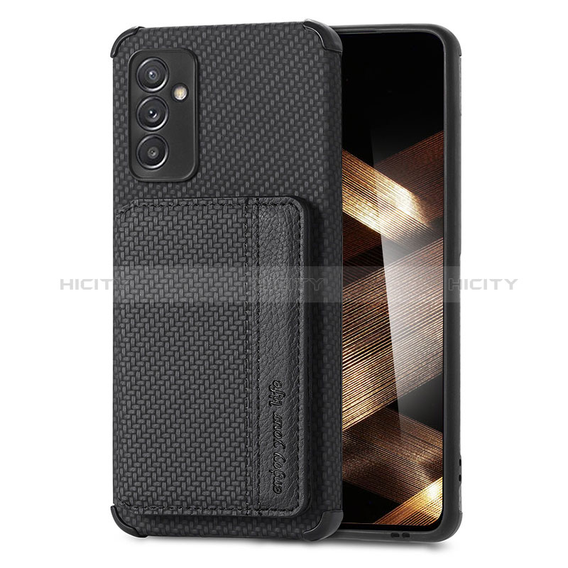 Coque Ultra Fine Silicone Souple Housse Etui avec Aimante Magnetique S01D pour Samsung Galaxy A15 5G Noir Plus