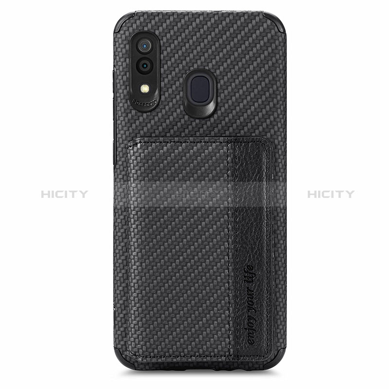 Coque Ultra Fine Silicone Souple Housse Etui avec Aimante Magnetique S01D pour Samsung Galaxy A20 Plus