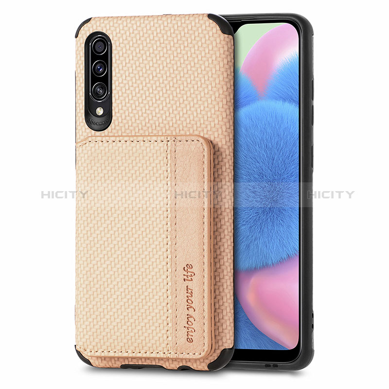 Coque Ultra Fine Silicone Souple Housse Etui avec Aimante Magnetique S01D pour Samsung Galaxy A30S Or Plus