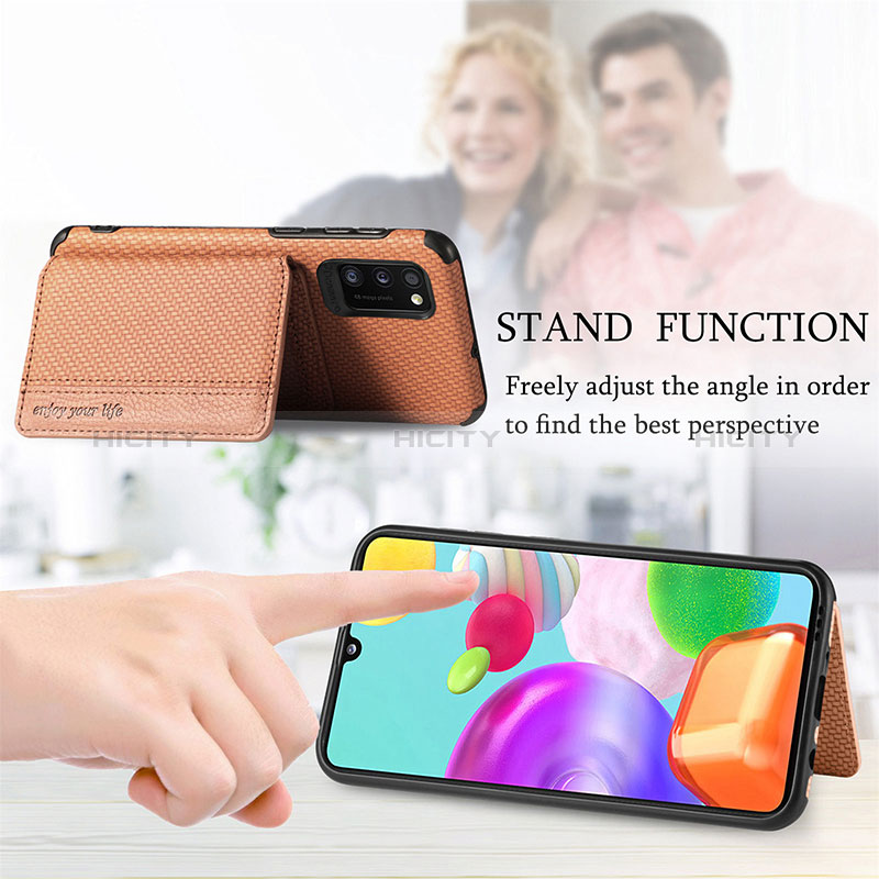 Coque Ultra Fine Silicone Souple Housse Etui avec Aimante Magnetique S01D pour Samsung Galaxy A41 Plus