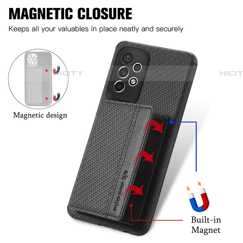 Coque Ultra Fine Silicone Souple Housse Etui avec Aimante Magnetique S01D pour Samsung Galaxy A53 5G Plus