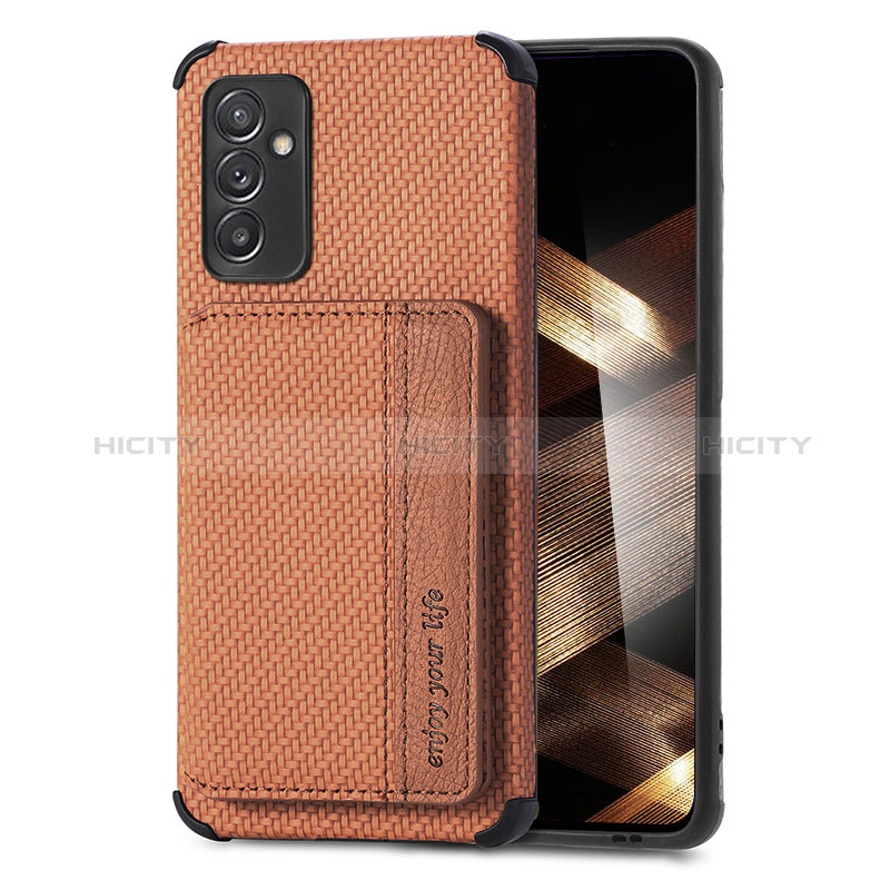 Coque Ultra Fine Silicone Souple Housse Etui avec Aimante Magnetique S01D pour Samsung Galaxy A55 5G Marron Plus