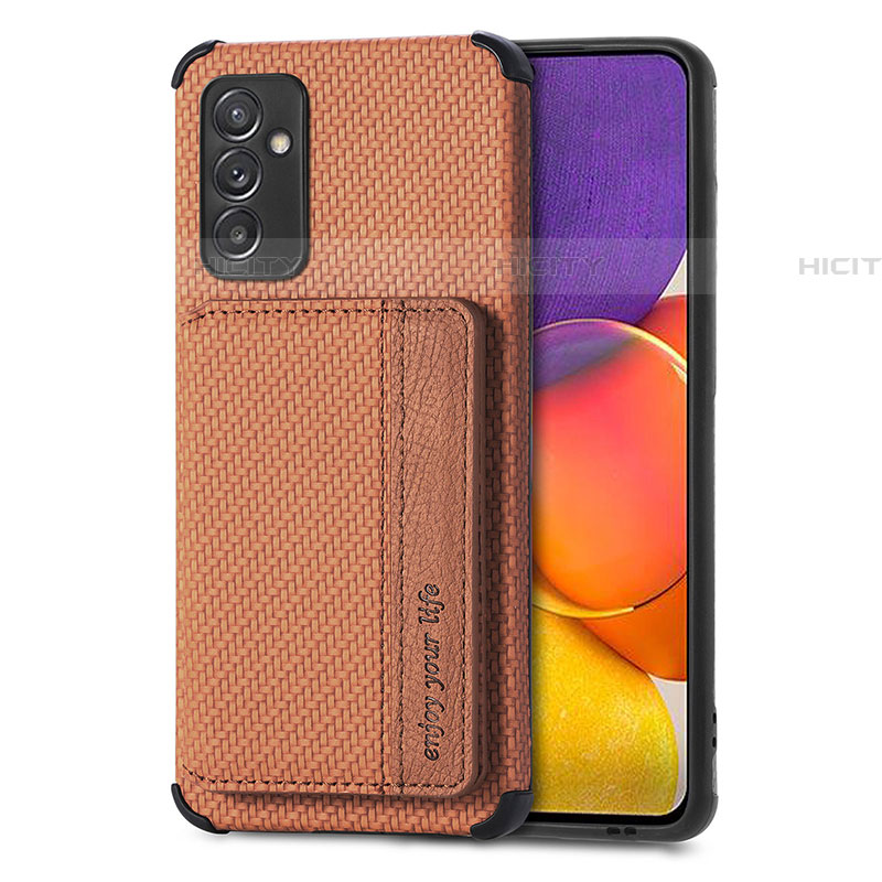 Coque Ultra Fine Silicone Souple Housse Etui avec Aimante Magnetique S01D pour Samsung Galaxy A82 5G Marron Plus