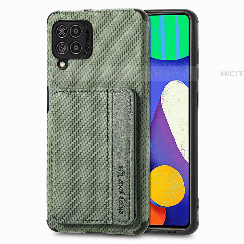 Coque Ultra Fine Silicone Souple Housse Etui avec Aimante Magnetique S01D pour Samsung Galaxy F62 5G Vert Plus