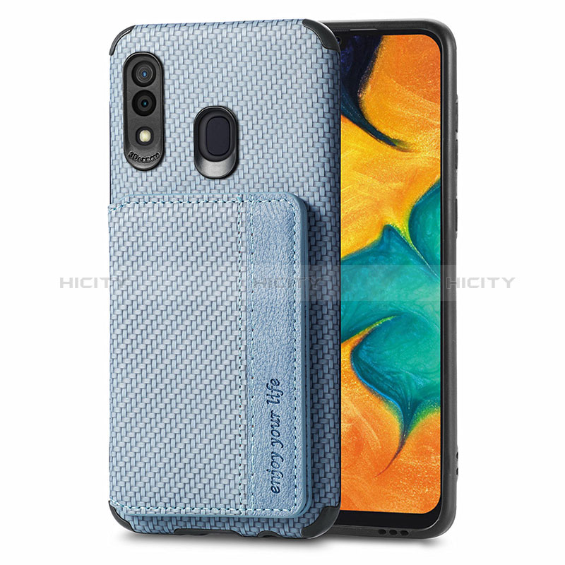 Coque Ultra Fine Silicone Souple Housse Etui avec Aimante Magnetique S01D pour Samsung Galaxy M10S Plus