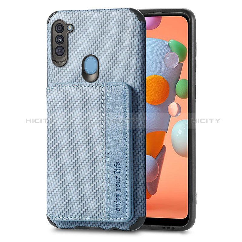 Coque Ultra Fine Silicone Souple Housse Etui avec Aimante Magnetique S01D pour Samsung Galaxy M11 Plus