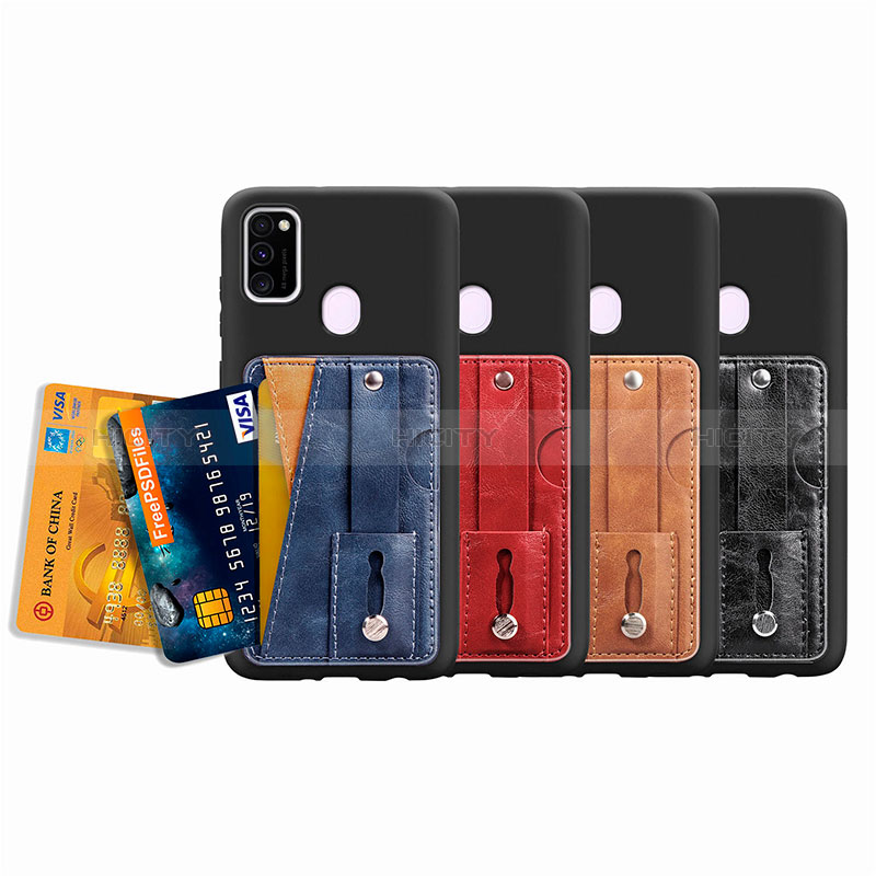 Coque Ultra Fine Silicone Souple Housse Etui avec Aimante Magnetique S01D pour Samsung Galaxy M21 Plus