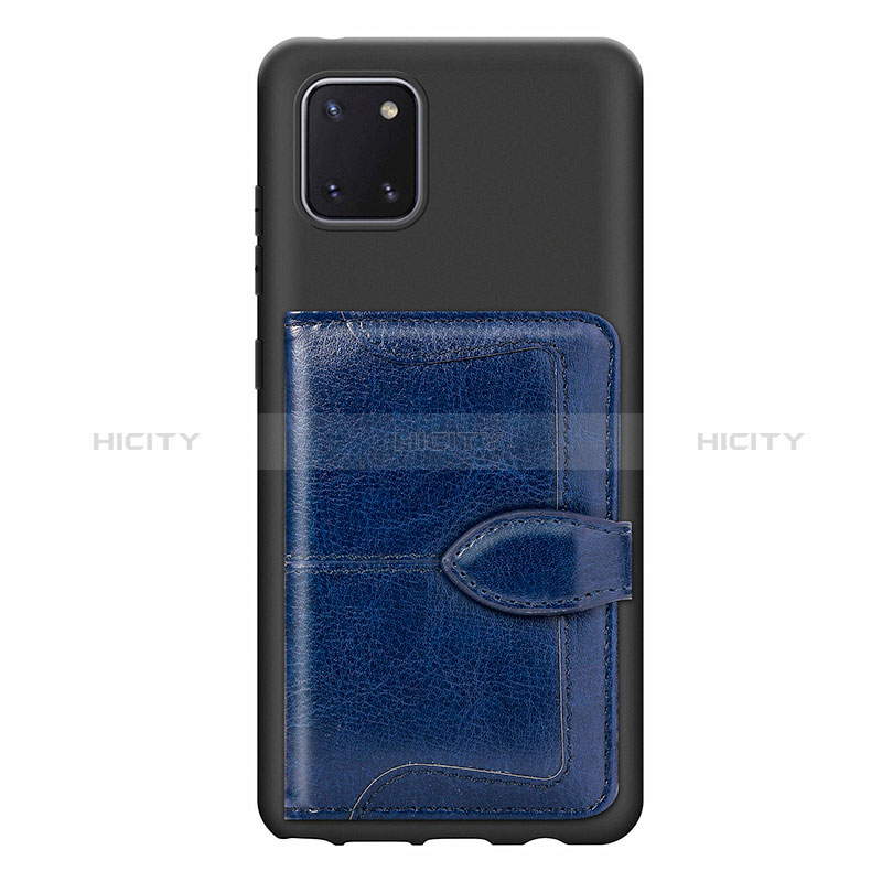 Coque Ultra Fine Silicone Souple Housse Etui avec Aimante Magnetique S01D pour Samsung Galaxy M60s Bleu Plus