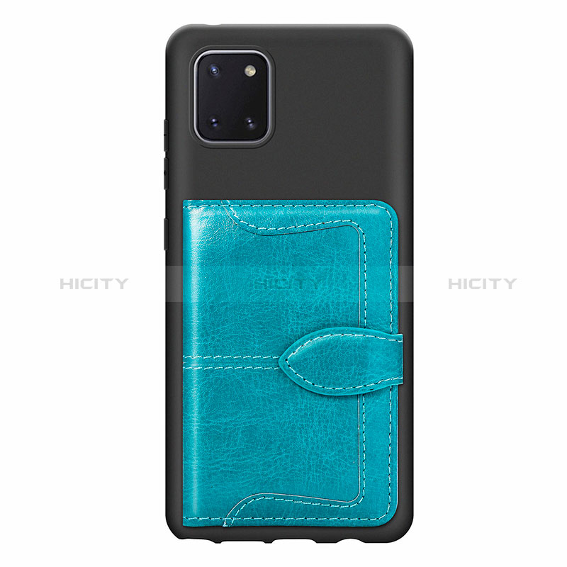 Coque Ultra Fine Silicone Souple Housse Etui avec Aimante Magnetique S01D pour Samsung Galaxy M60s Cyan Plus