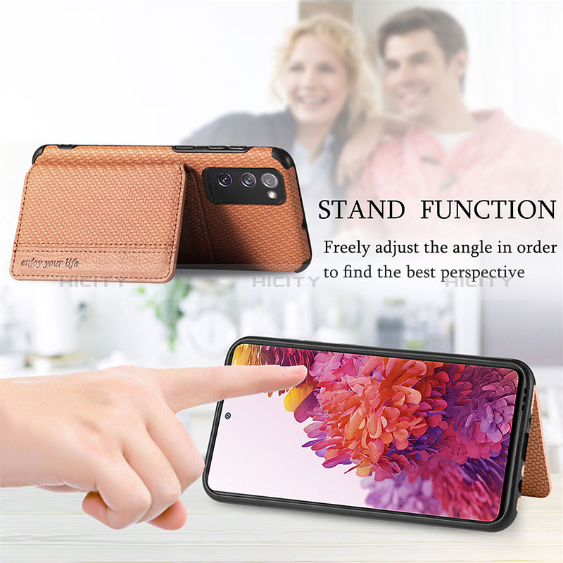 Coque Ultra Fine Silicone Souple Housse Etui avec Aimante Magnetique S01D pour Samsung Galaxy S20 FE 5G Plus