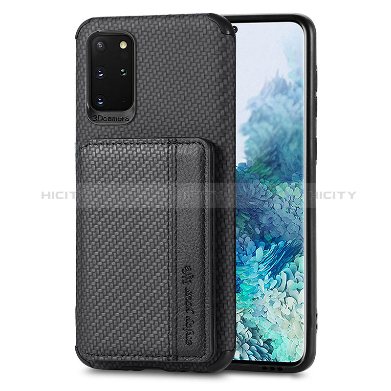 Coque Ultra Fine Silicone Souple Housse Etui avec Aimante Magnetique S01D pour Samsung Galaxy S20 Plus 5G Noir Plus