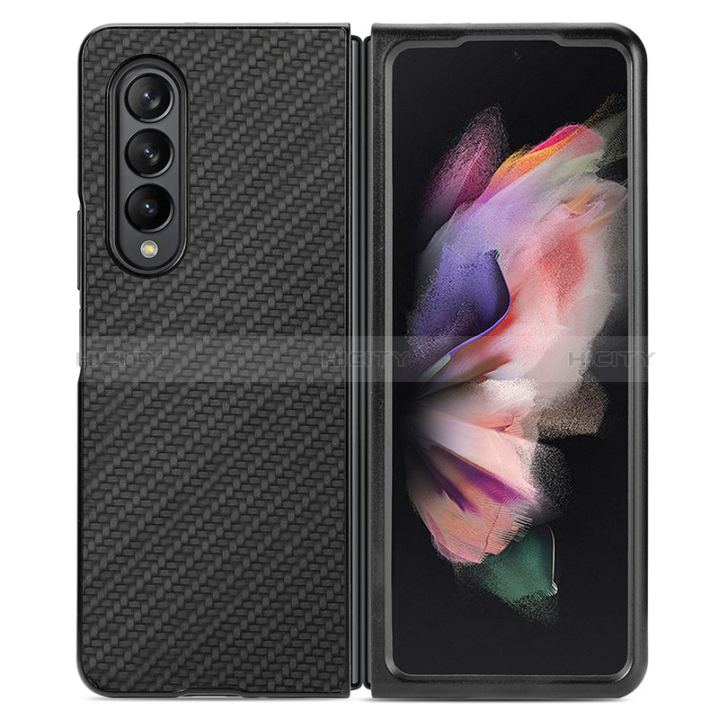 Coque Ultra Fine Silicone Souple Housse Etui avec Aimante Magnetique S01D pour Samsung Galaxy Z Fold3 5G Noir Plus