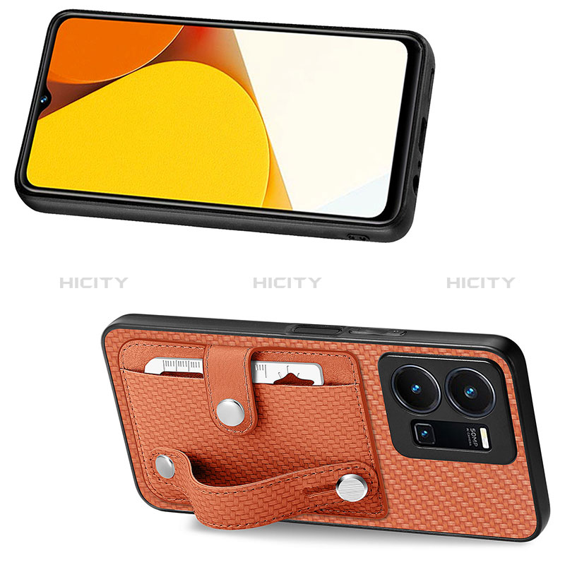 Coque Ultra Fine Silicone Souple Housse Etui avec Aimante Magnetique S01D pour Vivo Y35 4G Plus