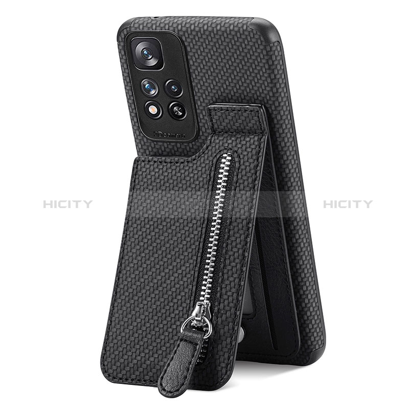 Coque Ultra Fine Silicone Souple Housse Etui avec Aimante Magnetique S01D pour Xiaomi Mi 11i 5G (2022) Noir Plus