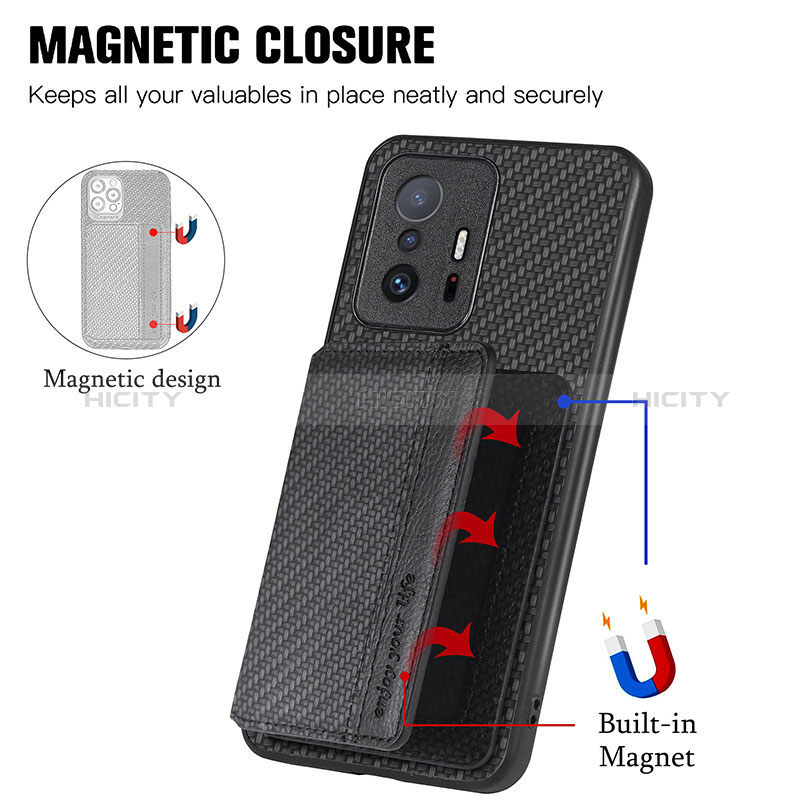 Coque Ultra Fine Silicone Souple Housse Etui avec Aimante Magnetique S01D pour Xiaomi Mi 11T 5G Plus