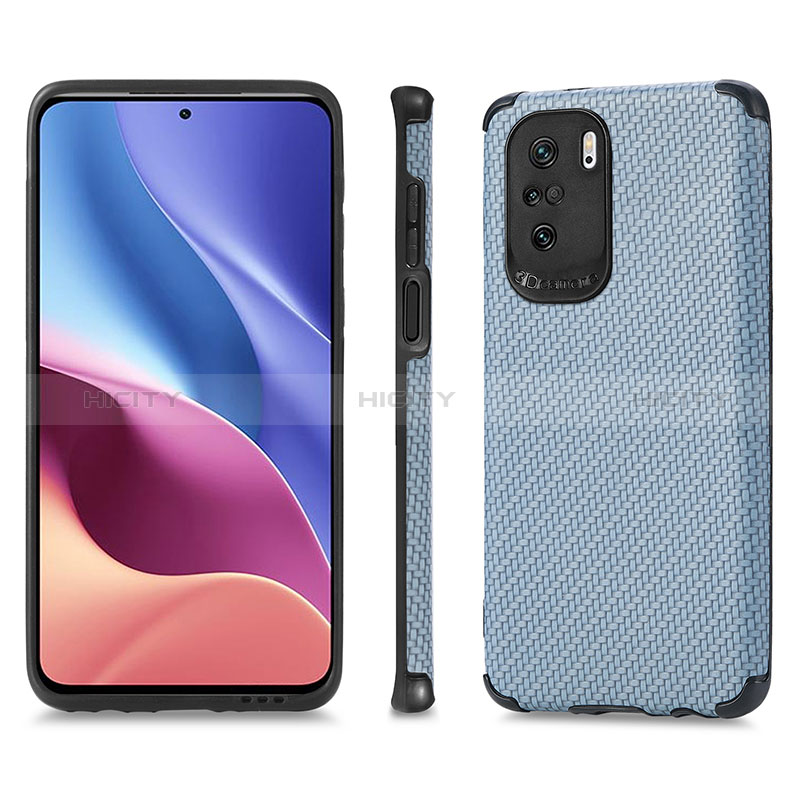 Coque Ultra Fine Silicone Souple Housse Etui avec Aimante Magnetique S01D pour Xiaomi Mi 11X 5G Bleu Plus