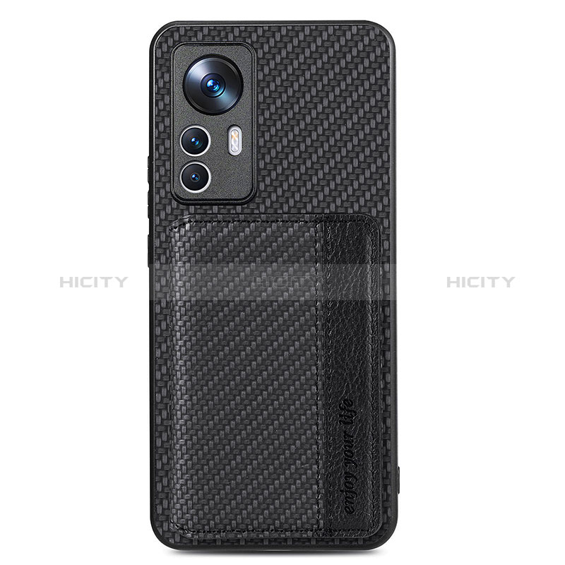 Coque Ultra Fine Silicone Souple Housse Etui avec Aimante Magnetique S01D pour Xiaomi Mi 12T 5G Noir Plus