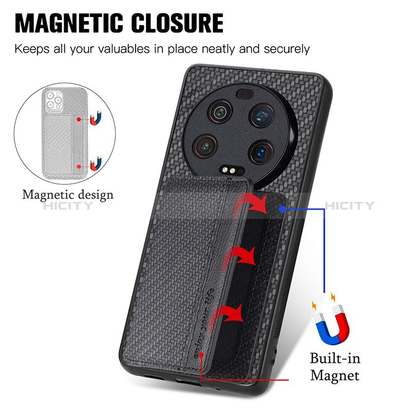 Coque Ultra Fine Silicone Souple Housse Etui avec Aimante Magnetique S01D pour Xiaomi Mi 13 Ultra 5G Plus