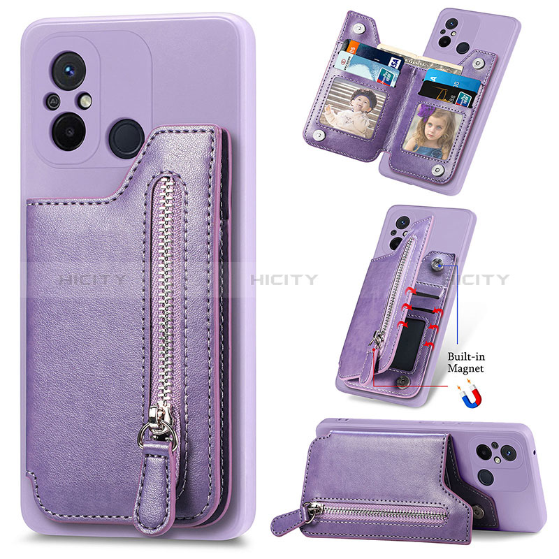 Coque Ultra Fine Silicone Souple Housse Etui avec Aimante Magnetique S01D pour Xiaomi Poco C55 Violet Plus