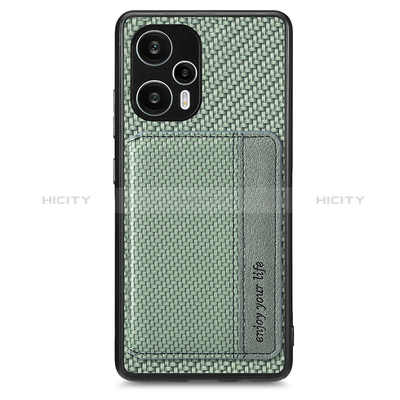 Coque Ultra Fine Silicone Souple Housse Etui avec Aimante Magnetique S01D pour Xiaomi Poco F5 5G Vert Plus