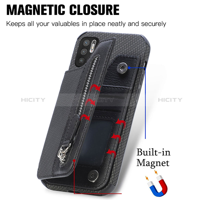 Coque Ultra Fine Silicone Souple Housse Etui avec Aimante Magnetique S01D pour Xiaomi POCO M3 Pro 5G Plus