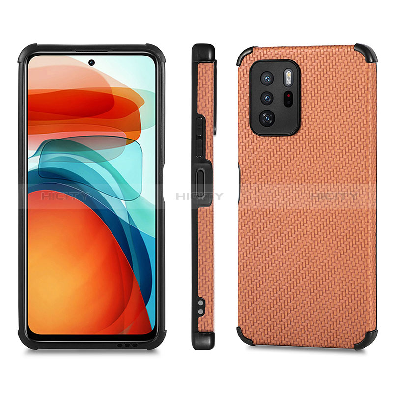 Coque Ultra Fine Silicone Souple Housse Etui avec Aimante Magnetique S01D pour Xiaomi Poco X3 GT 5G Marron Plus